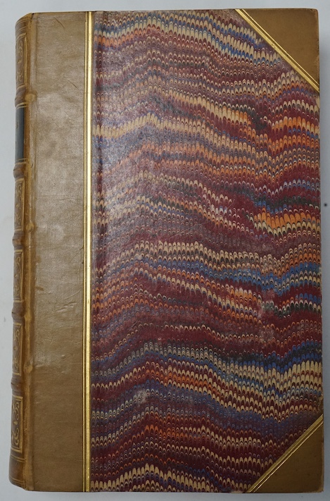 Dickens, Charles - Little Dorrit. First Edition. pictorial engraved and printed titles, frontis and 38 other plates (by H.K. Browne); (?) later 19th century gilt ruled half calf and marbled boards, gilt decorated panelle